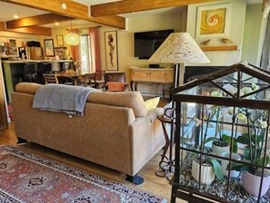 スマートテレビ、暖炉、DVD プレーヤー、ビデオライブラリ