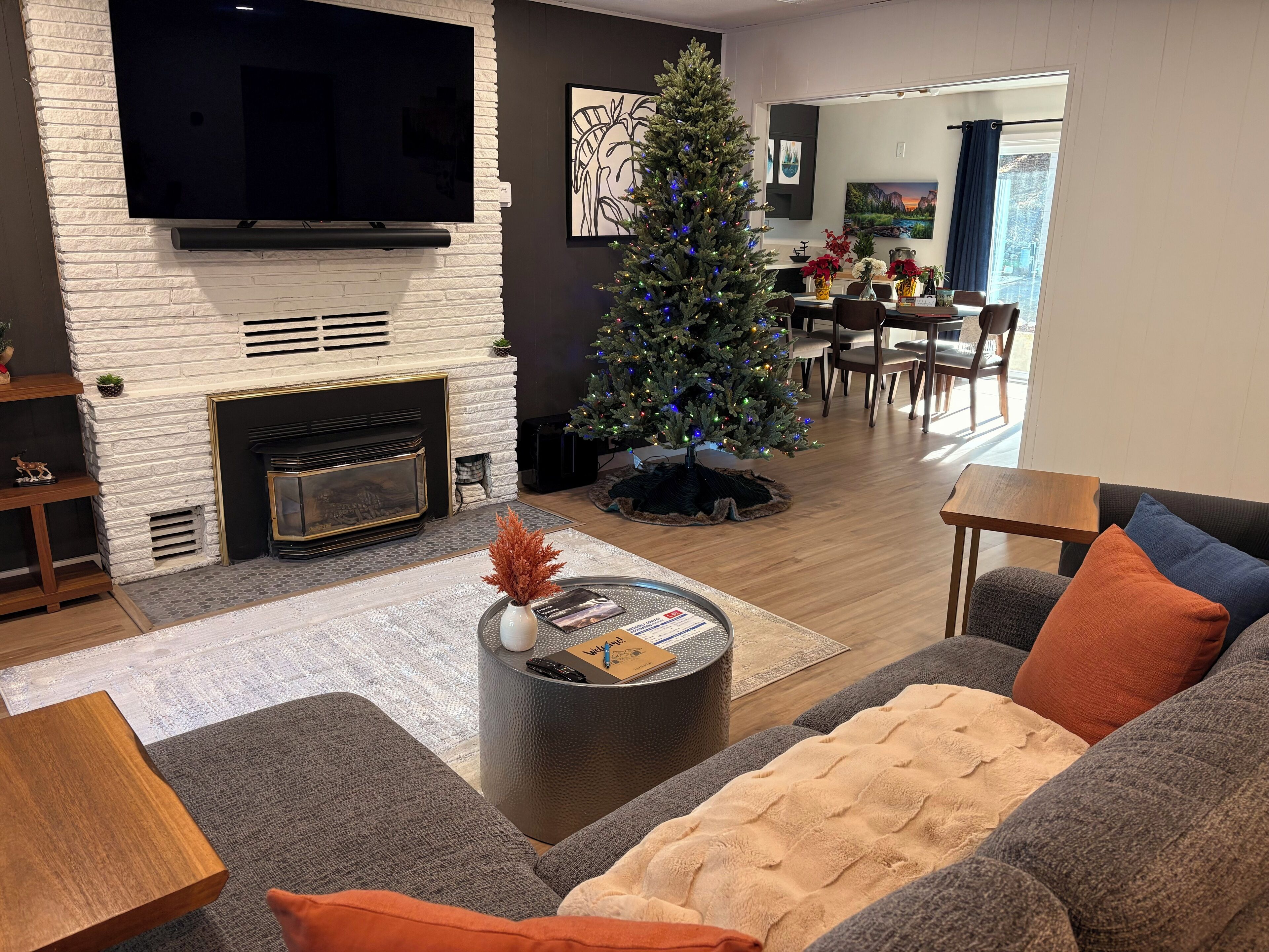 TV, fireplace, stereo