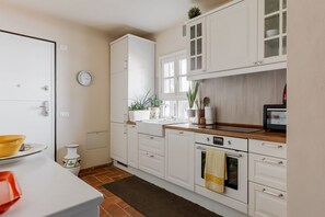 Fridge, oven, stovetop, dishwasher