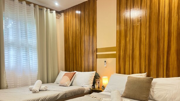 Basic Quadruple Room, 2 Double Beds, Private Bathroom, Garden View - Lodging House by Ricco's (Puerto Galera)