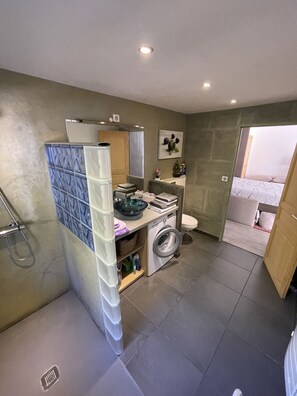 Shower, hair dryer