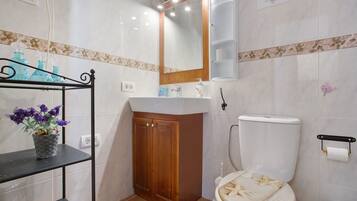 Een douche, een haardroger, handdoeken