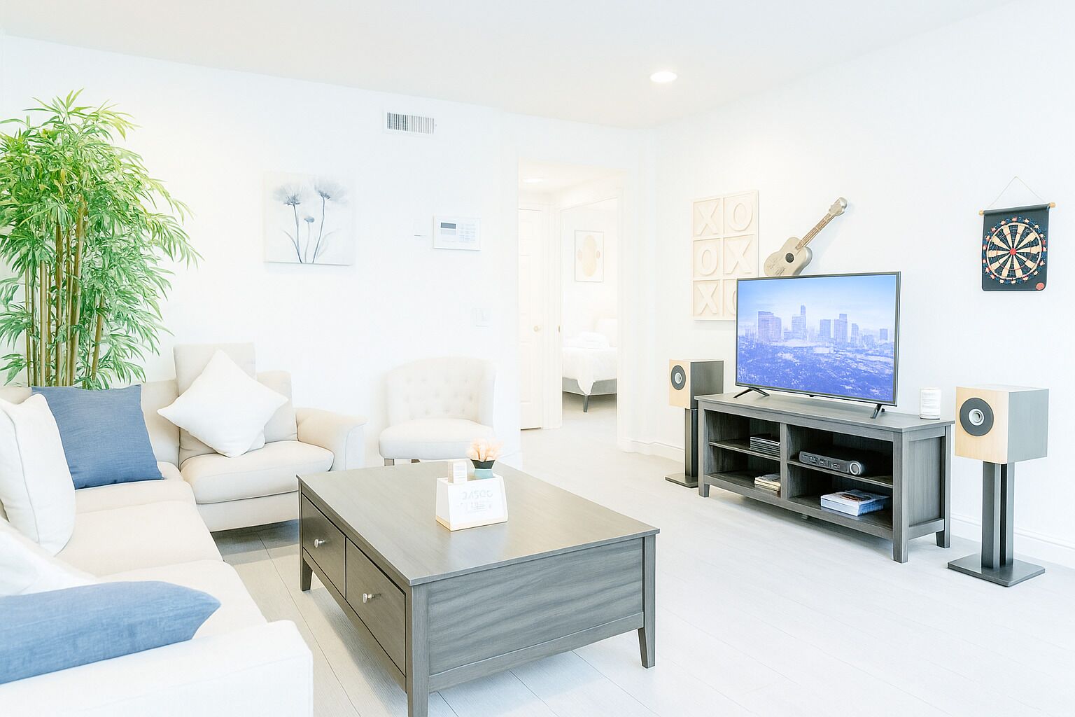 75-inch LCD TV with digital channels, Netflix, streaming services