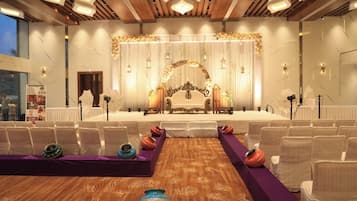 Outdoor banquet area