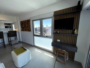 Apartment, 1 Bedroom, Accessible, Smoking | Living room - Fantastic Studio With Balcony Pool (Buenos Aires)