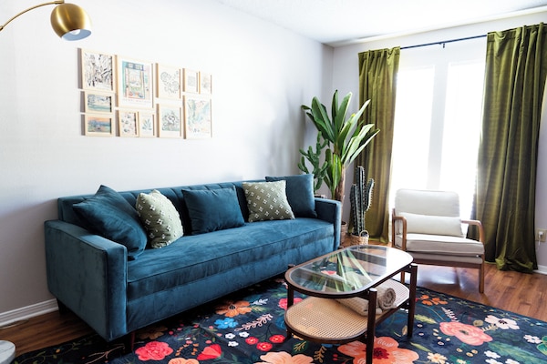 Stretch out on this comfy couch