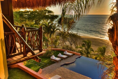 Luxury villa with private beach and swimming pool near charming Sayulita.