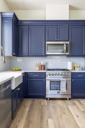 Fridge, oven, stovetop, dishwasher