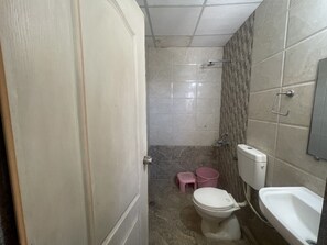 Dusche, Regendusche, Handtücher, Seife