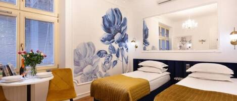 Desk, iron/ironing board, WiFi (free), bed sheets