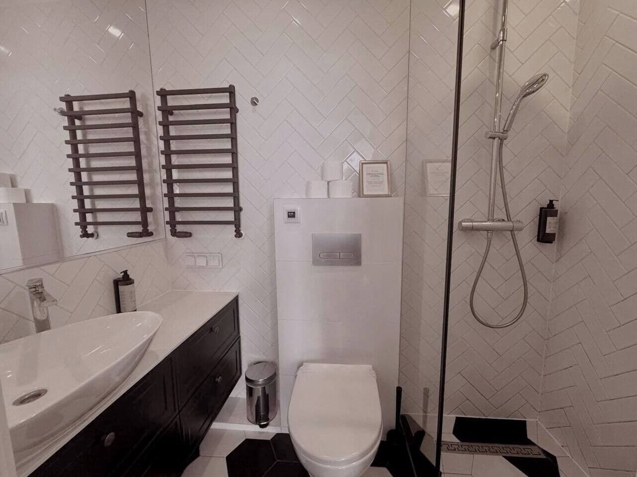 Hair dryer, towels