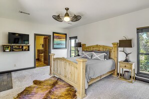 House (5 Bedrooms) | Interior - Hot Tub + Fire Pit: Possum Kingdom Lake Retreat! (Caddo)