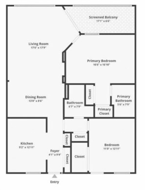 Floor plan - Stunning ocean view condo in Sanibel, 2BR, 2BA, perfect for up to 6 guests. (Sanibel)