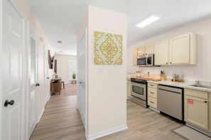 Fridge, microwave, oven, stovetop - Cozy 2BR/1.5BA Duplex Near Downtown Biloxi! (Biloxi)