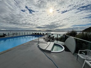 Outdoor pool, a heated pool