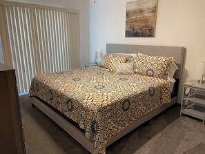 2 bedrooms, iron/ironing board, WiFi, bed sheets