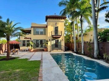 Pool and backyard