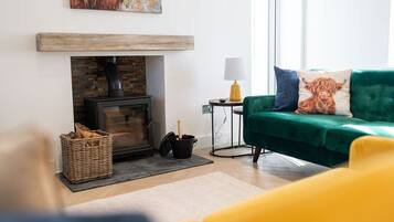 Télévision, cheminée