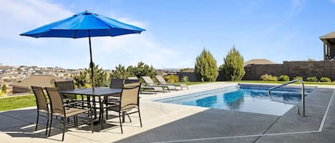 A heated pool