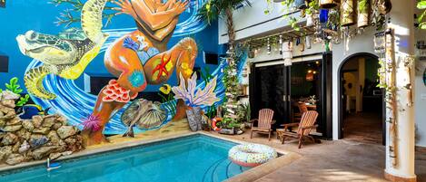 A heated pool