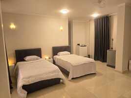 Minibar, in-room safe, desk, laptop workspace