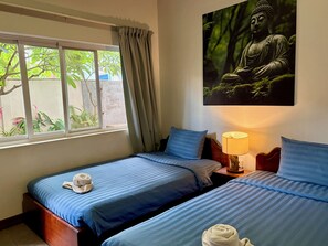 Deluxe Twin Room, Non Smoking, Pool View | Minibar, in-room safe, desk, laptop workspace - Lotus Haven Villa  (Siem Reap)