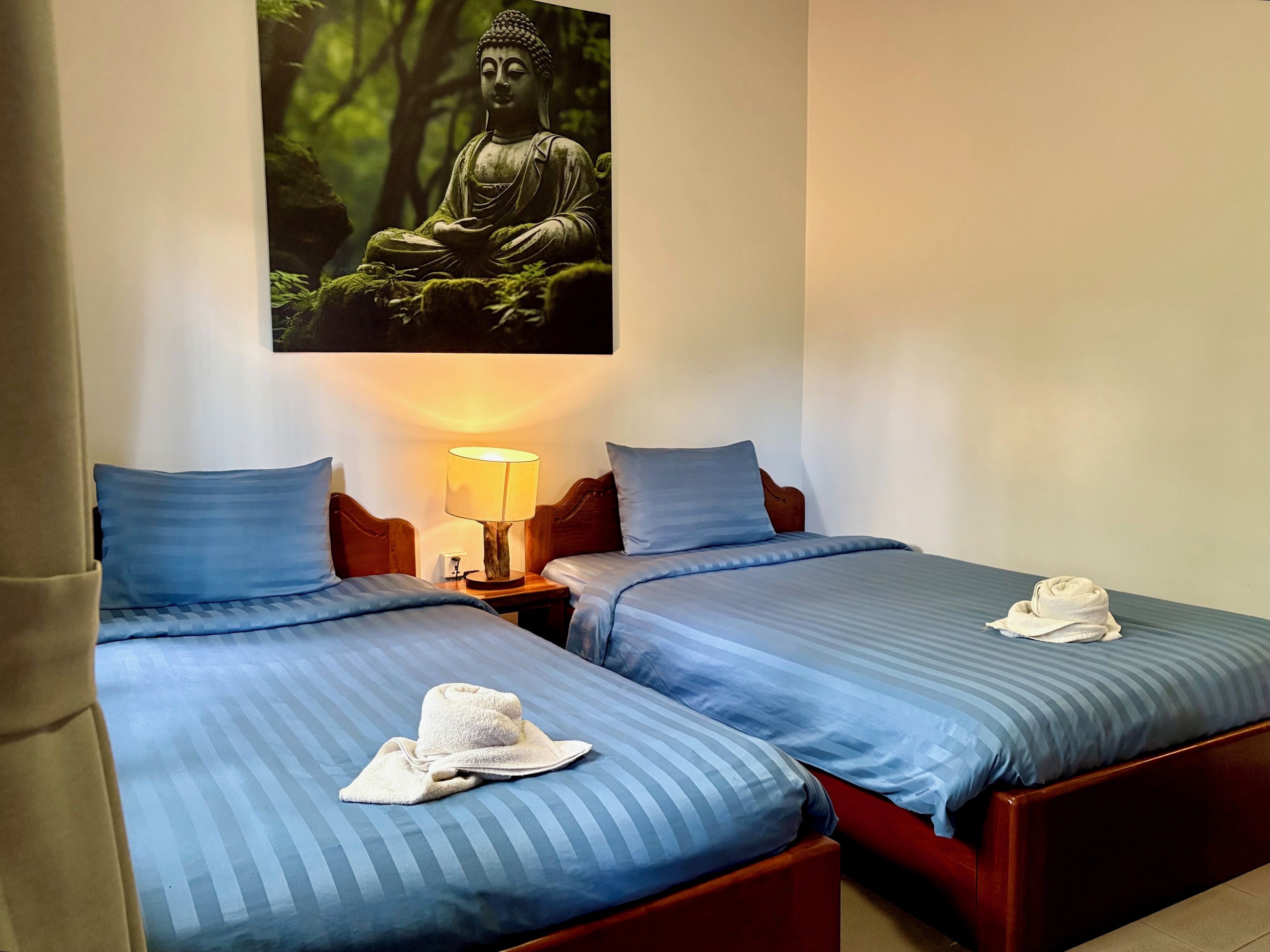 Deluxe Twin Room, Non Smoking, Pool View | Minibar, in-room safe, desk, laptop workspace