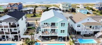 Spacious Oceanview 8-bedroom house with WiFi, AC & Pool in tranquil Holden Beach