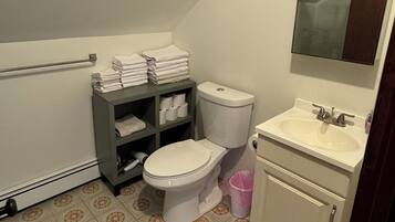 Haartrockner, Handtücher, Seife, Shampoo