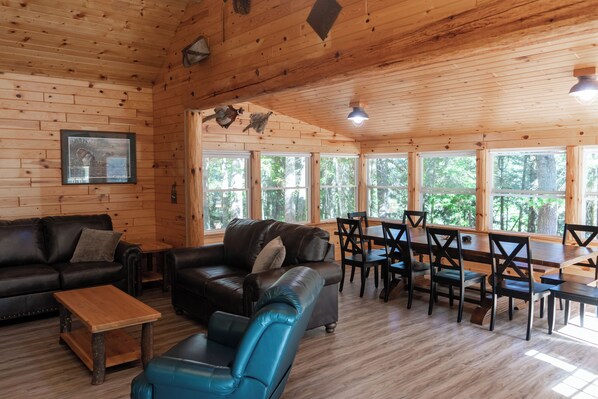 TV, fireplace, DVD player, video library