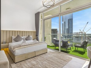 Interior - Studio | Sofa Bed | Full Pool View | Gym |Zaya JVC (دبي)