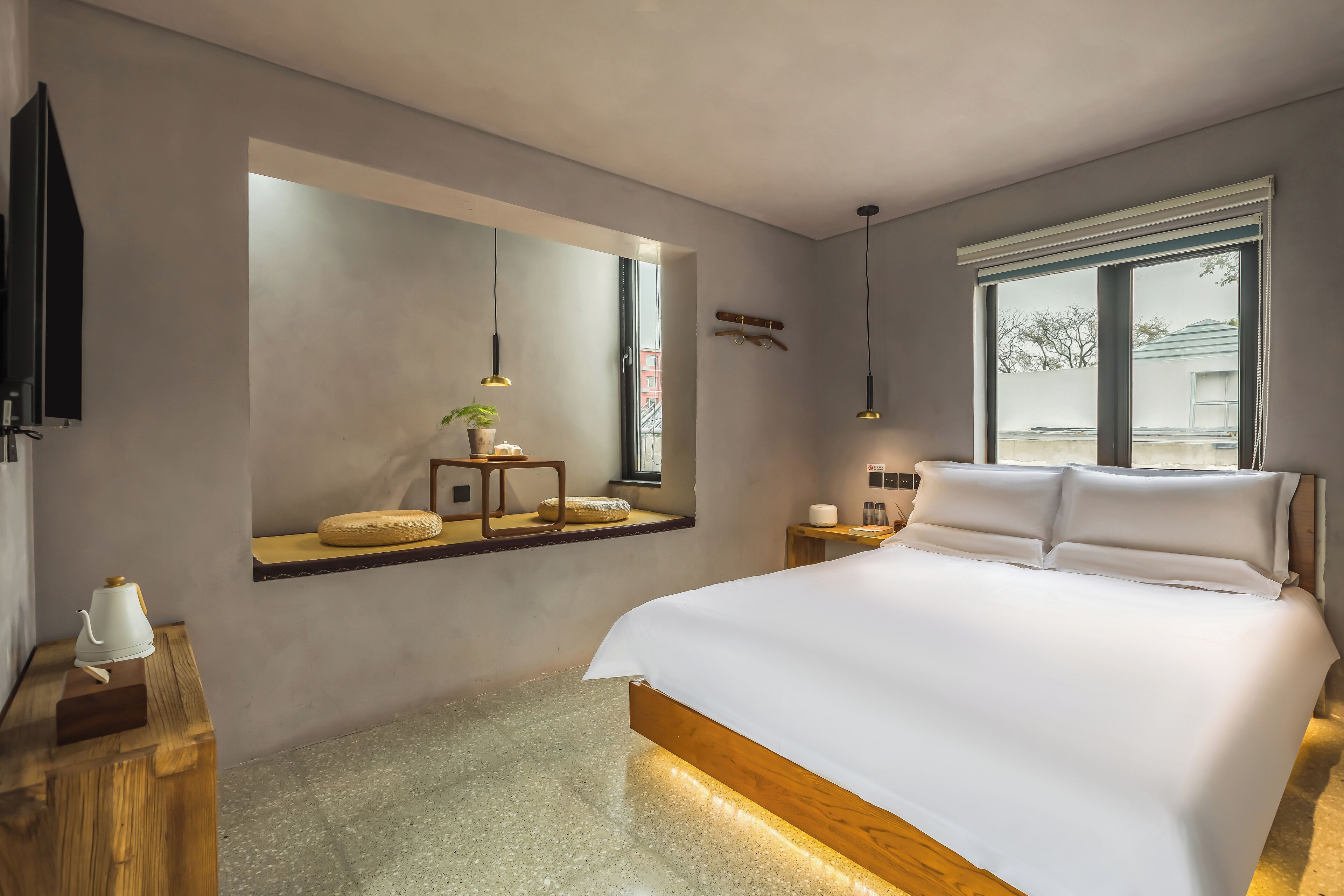 都會客房 | 獨特裝潢、書桌、筆電工作空間、遮光布/窗簾