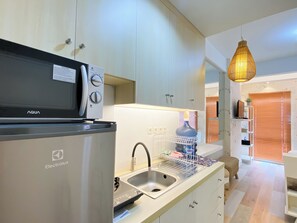 Deluxe-Studio (queenbed) | Eigene Küche | Kühlschrank, Mikrowelle, Herdplatte