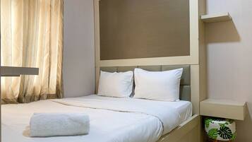 Apartemen Deluks (queenbed) | 2 kamar tidur dan seprai linen
