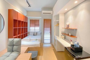 豪華開放式客房 (twin) | 1 間臥室、床單