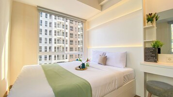 Appartement Deluxe (queenbed) | 1 chambre, fer et planche à repasser, Wi-Fi gratuit, draps fournis