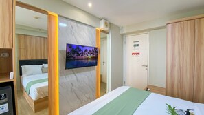 Studio Deluks (queenbed) | Wi-Fi gratis dan seprai linen