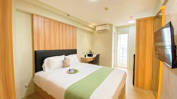Studio Deluks (queenbed) | Wi-Fi gratis dan seprai linen