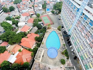 Deluxe Studio (queenbed) | View from room - Cozy and Simply Studio Apartment Margonda Residence 2 (Depok)