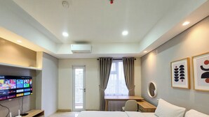 Studio Deluks (queenbed) | Wi-Fi gratis dan seprai linen