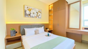Lägenhet Deluxe (queenbed) | 1 sovrum, gratis wi-fi och sängkläder