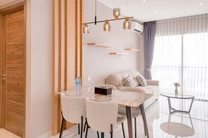 Deluxe-Apartment (queenbed) | Wohnbereich