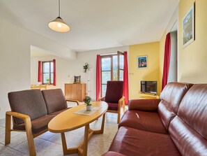 TV, fireplace, foosball