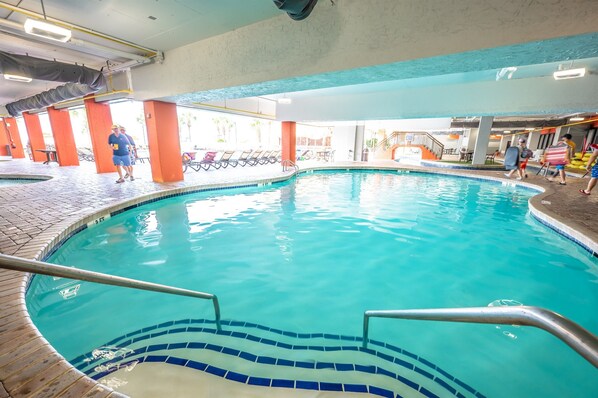 Indoor pool, a heated pool