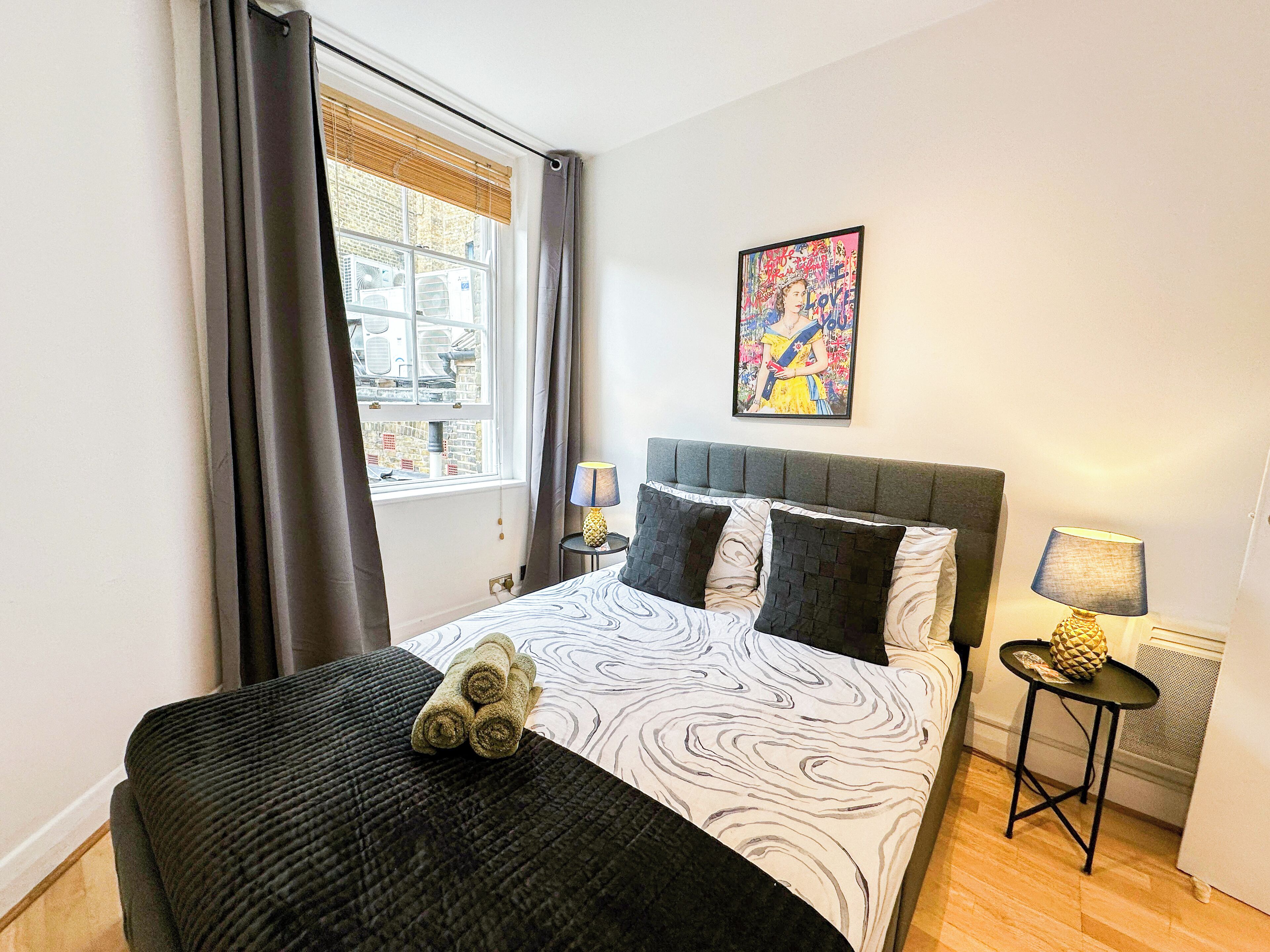 1 bedroom, iron/ironing board, travel crib, free WiFi