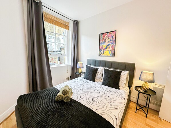 1 bedroom, iron/ironing board, travel crib, free WiFi