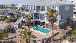 Exterior - Oceanfront 8 BR Beach House with a Private Pool! Haven of Rest (Murrells Inlet)