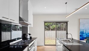 Fridge, microwave, oven, stovetop - The Block Retreat 5 Bedrooms (Cowes)