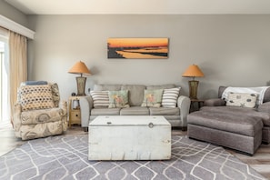 Condo, 2 Bedrooms | Living area - Bayou Heron #2b - 1514 Cadillac 2 Bedroom Condo (Dauphin Island)