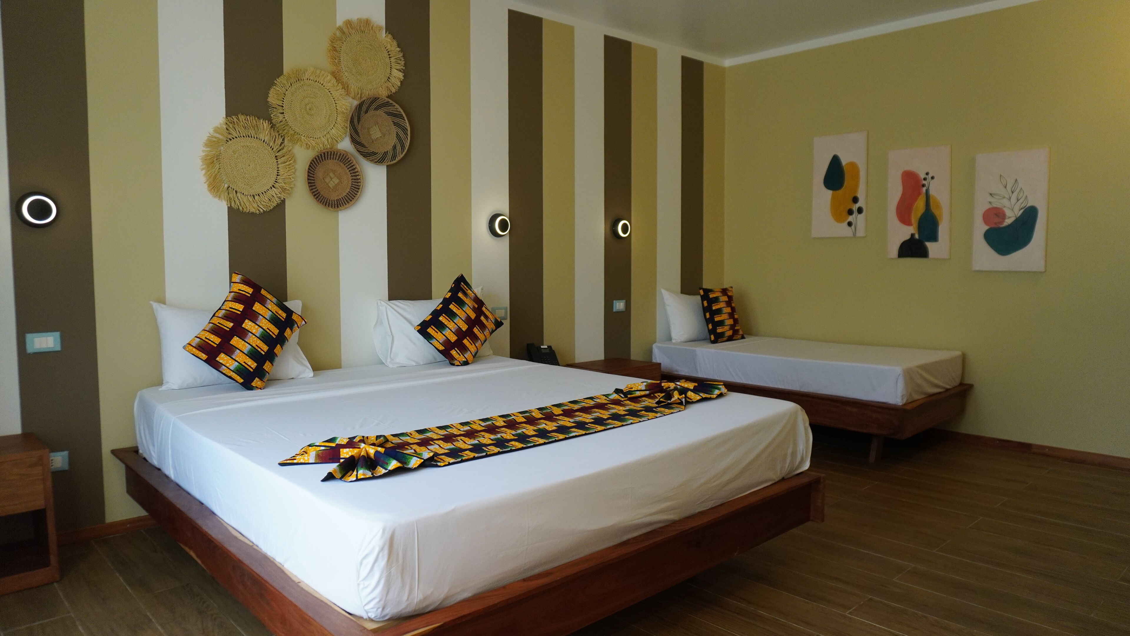 Down duvets, in-room safe, blackout curtains, bed sheets